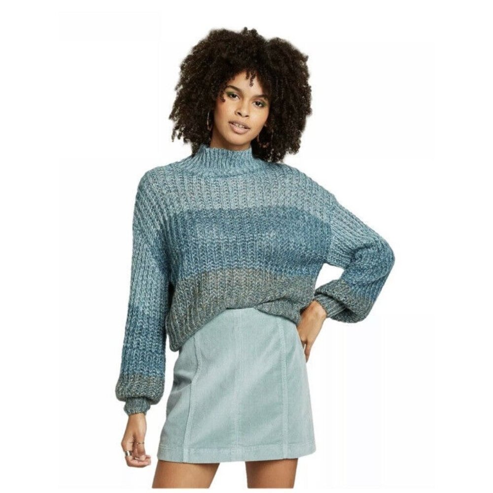 Wild Fable Women's Long Sleeve‎ Mock Turtleneck Ombre Sweater SZ XS